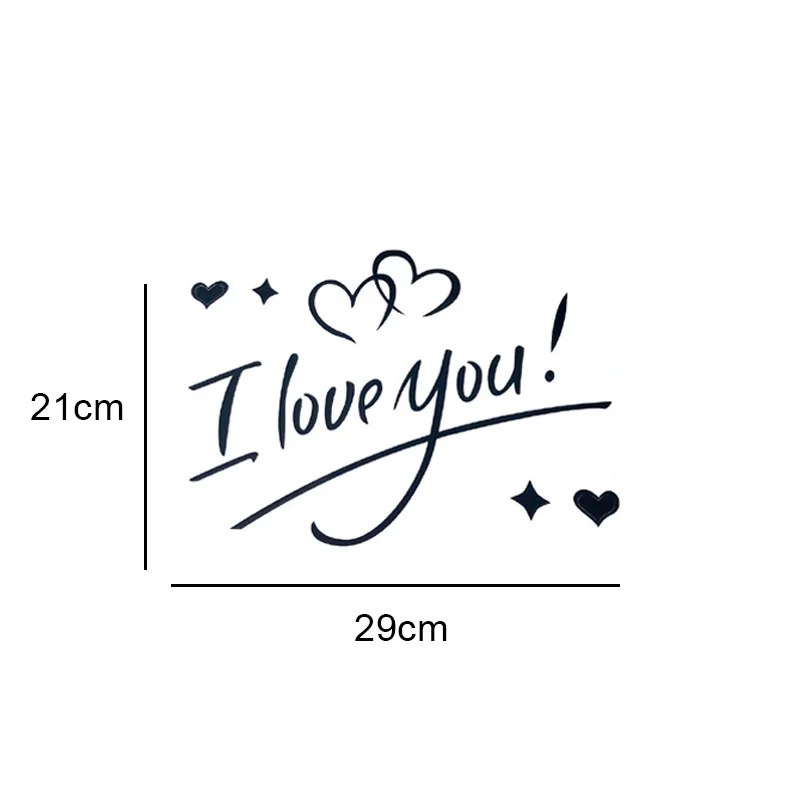 2Pcs DIY Balloon Sticker Red I Love You Bobo Transparent Wedding Valentine's Day Birthday Party Decoration |