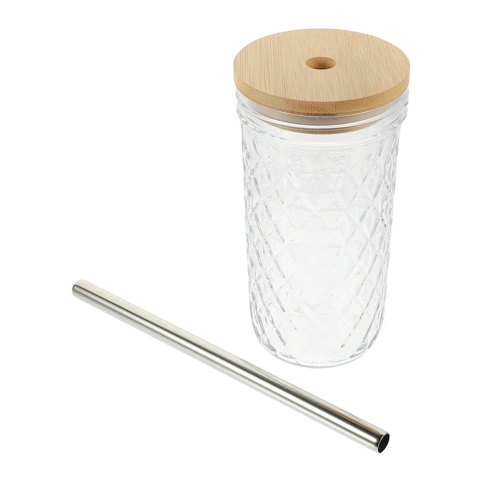 

Glass Cups Drinking Mason Cup Water Glasses Bottles Smoothie Juice Jars Jar With Lid Bottle Coffee Straw Wide Milk Mouth Tea And