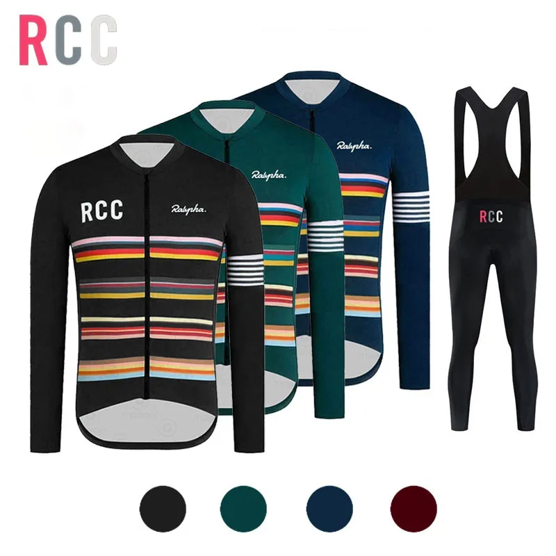

Raphaful NEW Spring Autumn Men's Long Sleeve Cycling Shirt RCC Road Outdoor Mountain Tops Overalls Set Ropa de ciclismo