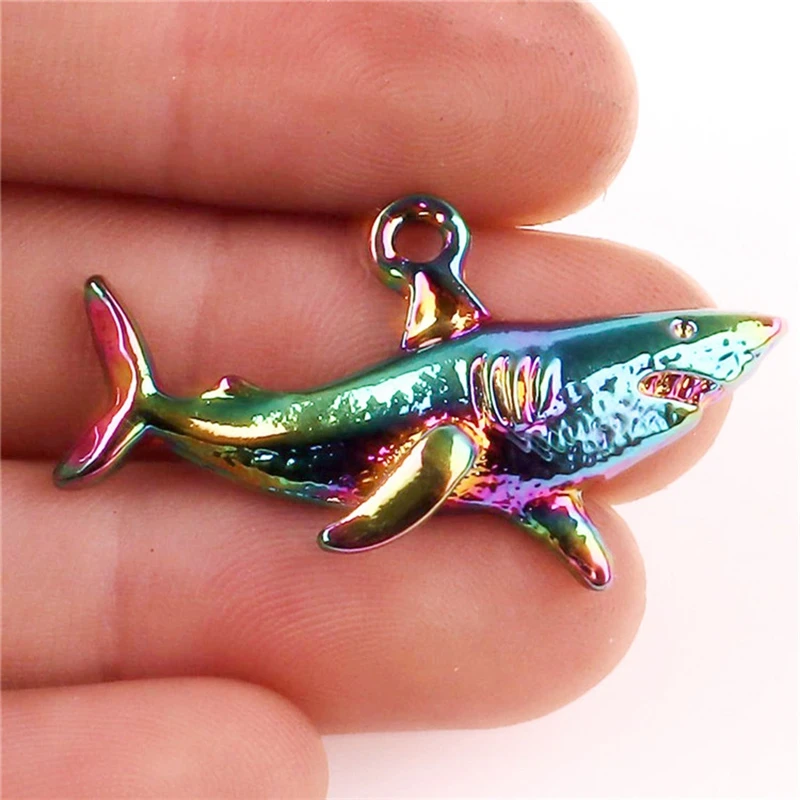10 шт. 18 8*33 мм посеребренные подвески в античном стиле виде акулы для изготовления
