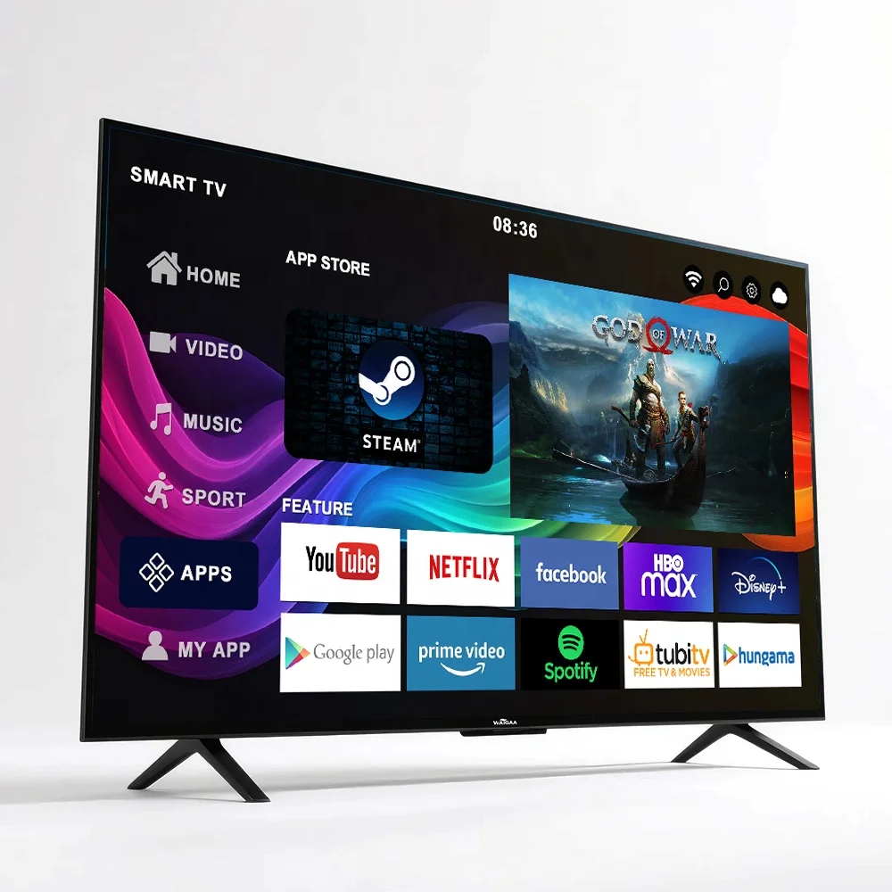 Фото Оригинальный бренд HD Flat 2K/4K Smart TV безрамный 32/43/50 дюймов Google Android беспроводной Wi-Fi новый 32 43 50 дюймов №1