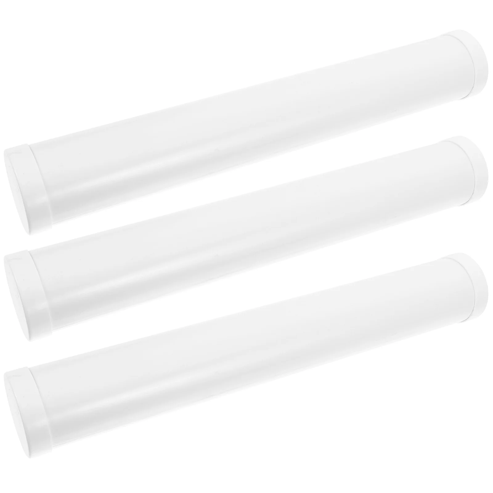 

3 Pcs Plastic Bucket Chopstick Container Stainless Steel Containers Lids Cover Skewers Holder Pvc