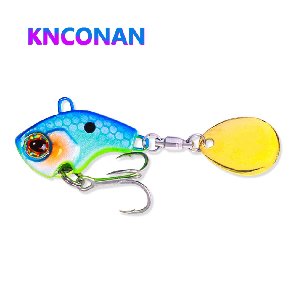 KNCONAN 25 мм 9 г хвостовой спиннер металлический Vib Shad Casting Shore Jig вибрация лезвие для