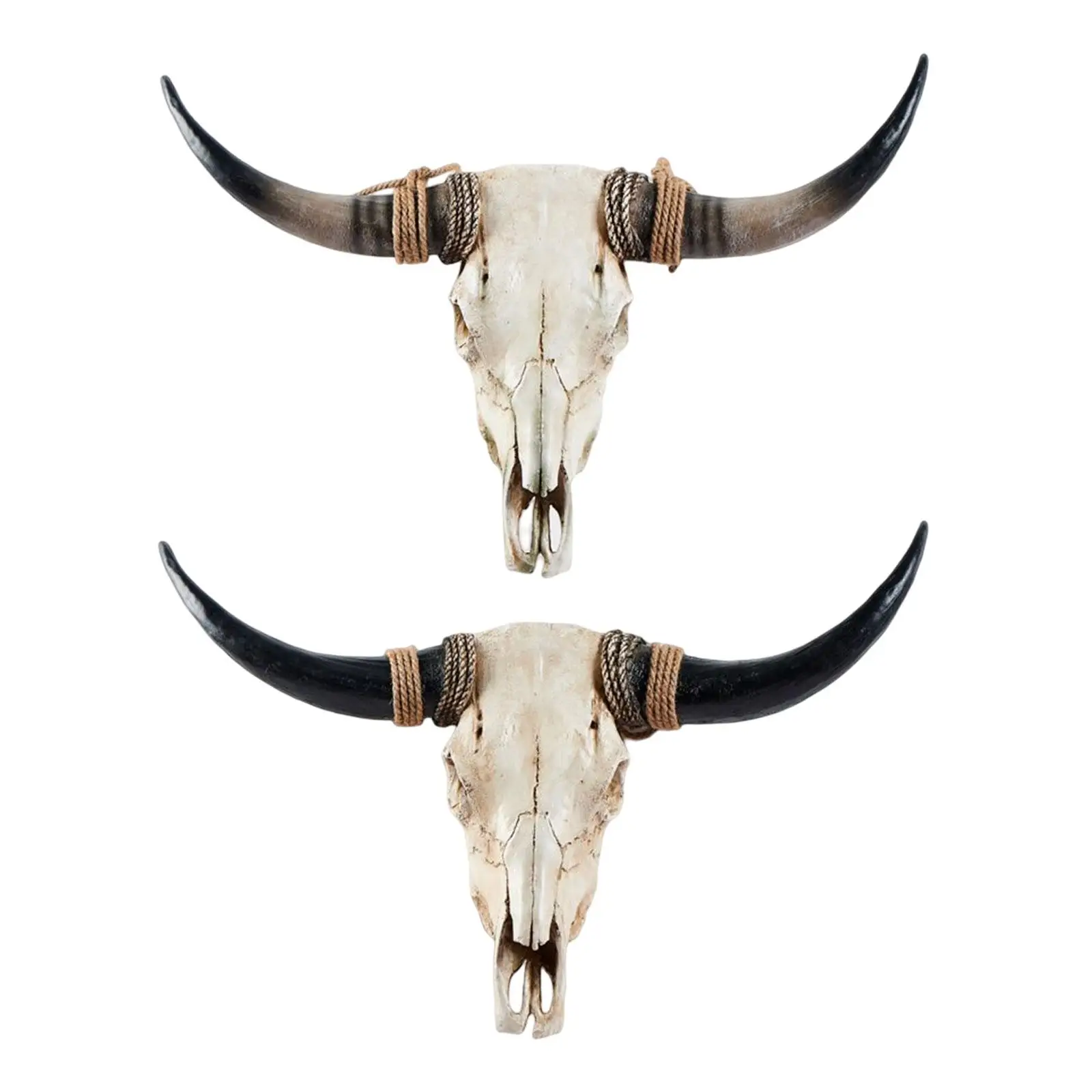 

Animals Heads Wall Decor Cow Resin Statues Hanging Artwork Longhorn Cow Skull Wall Sculpture for Housewarming Office Living Room