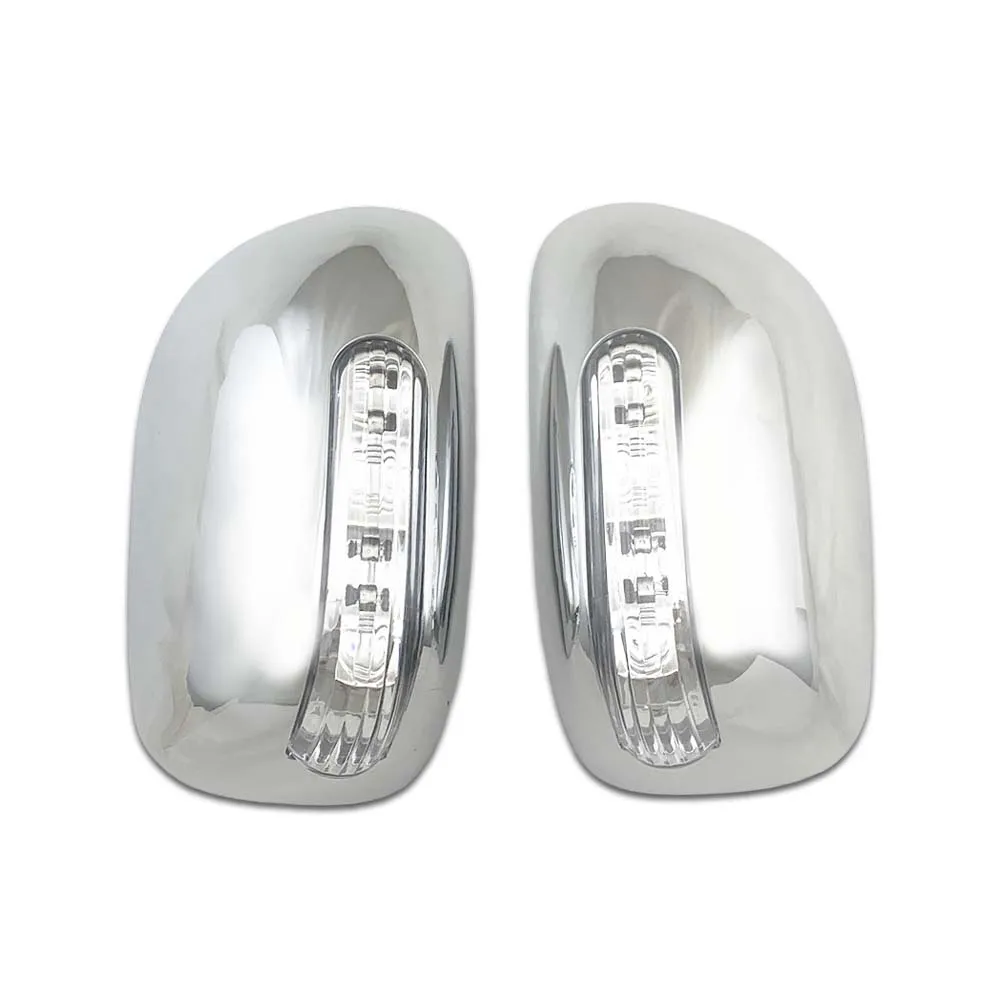 Фото Крышка дверного зеркала со светодиодной подсветкой для Toyota Avanza 2003, 2004, 2005, 2006, 2011, автомобильные аксессуары, хромированные серебряные наклейки, украшение №2