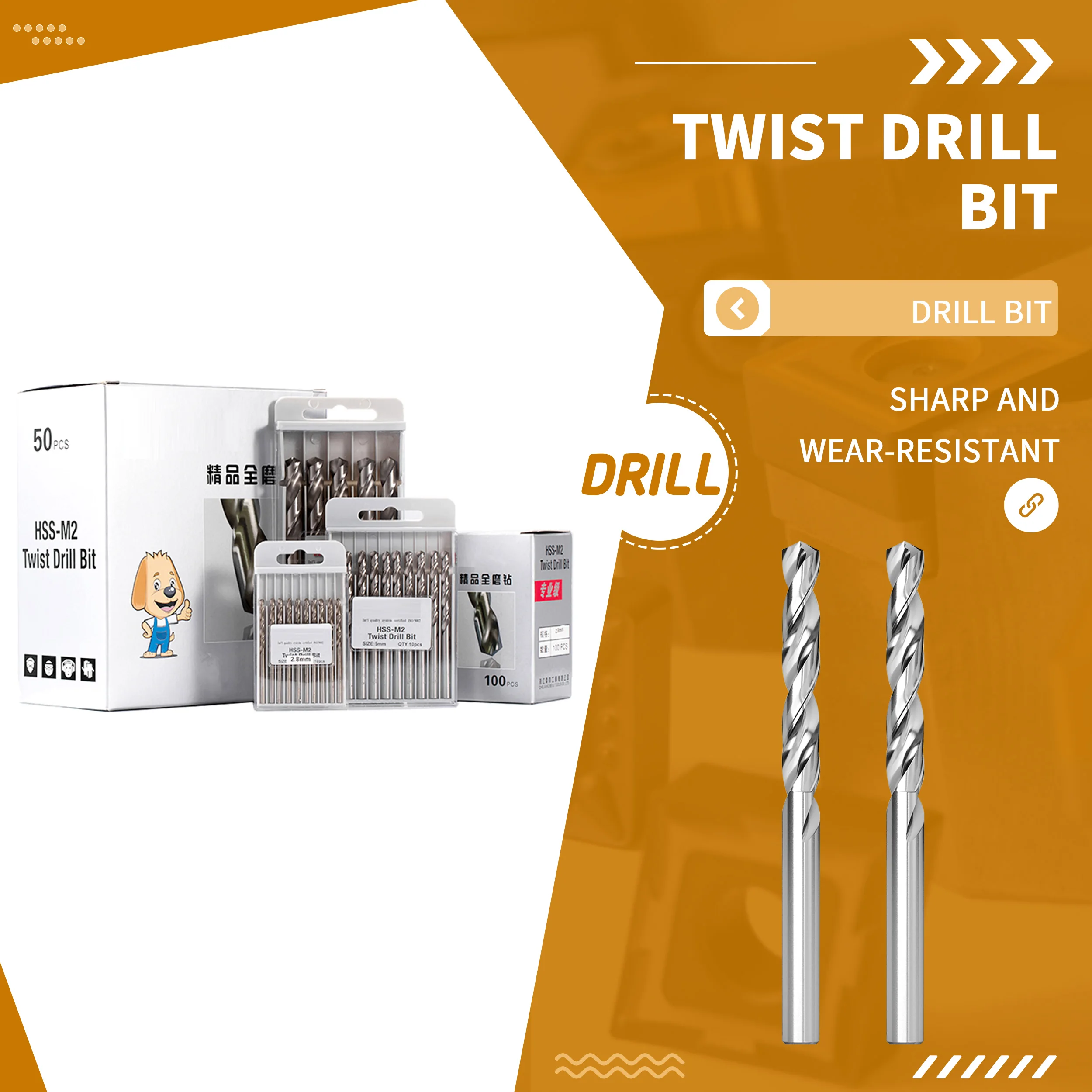 

Twist Drillbit For Stainless Steel Hand Electricdrill Punching Straight Handle Alloy Turning Head Drill Iron Metal Set Drill Bit