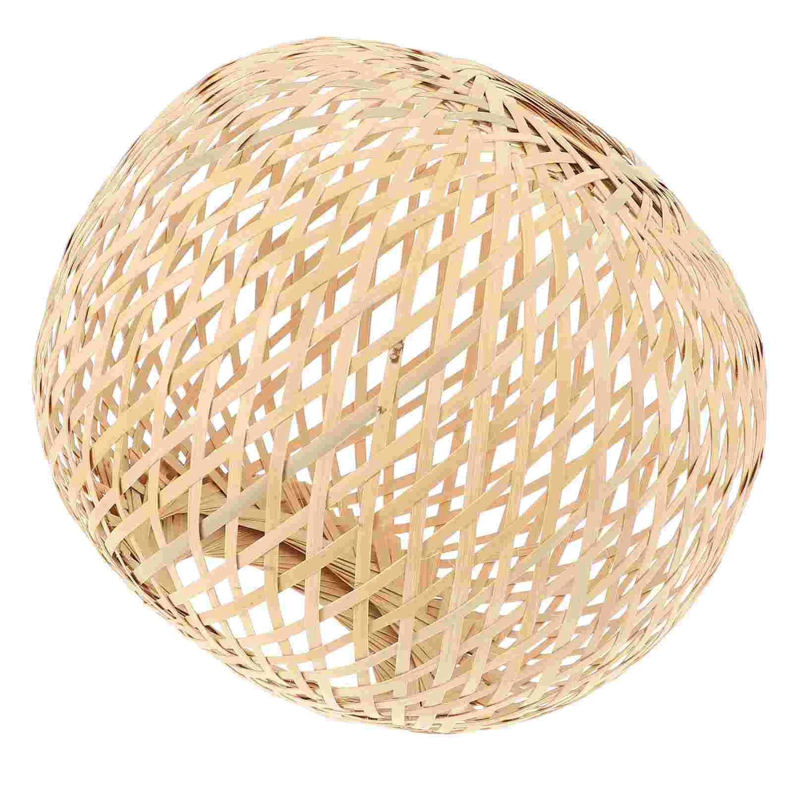 

Lamp Shade Light Lampshade Rattan Chandelier Cover Shades Pendant Woven Wicker Ceiling Hanging Rustic Cage Accessory Drum