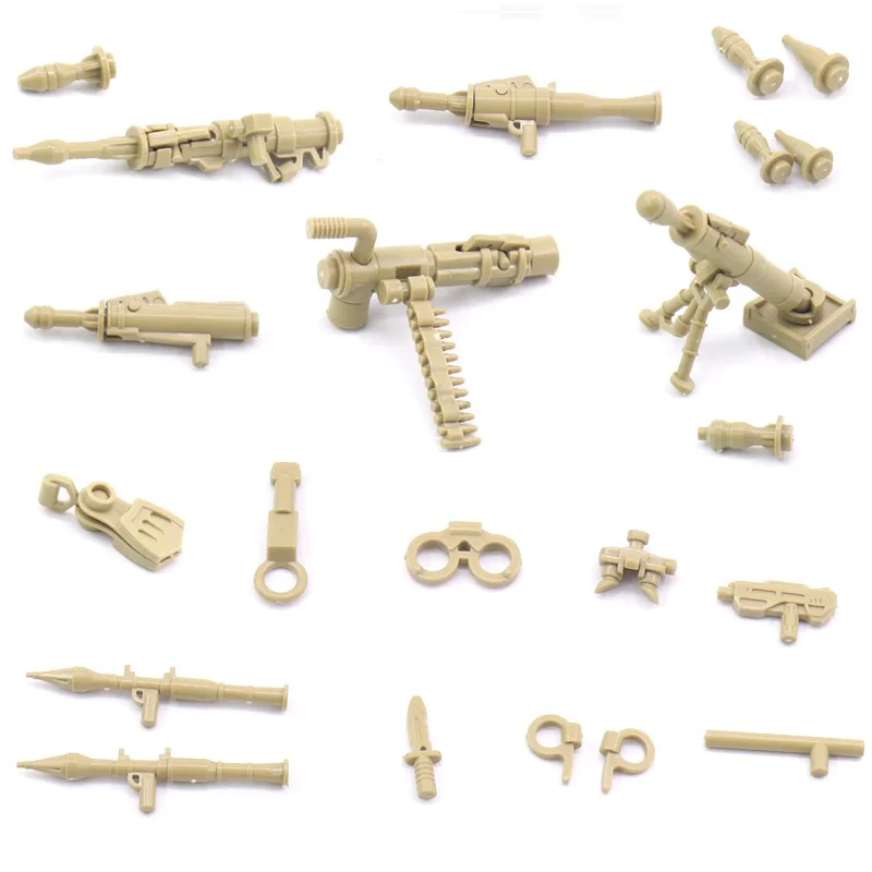 Мощный пулемет MOC Джастин гэтлин наручники ласты фигурки Moc Минифигурки запчасти