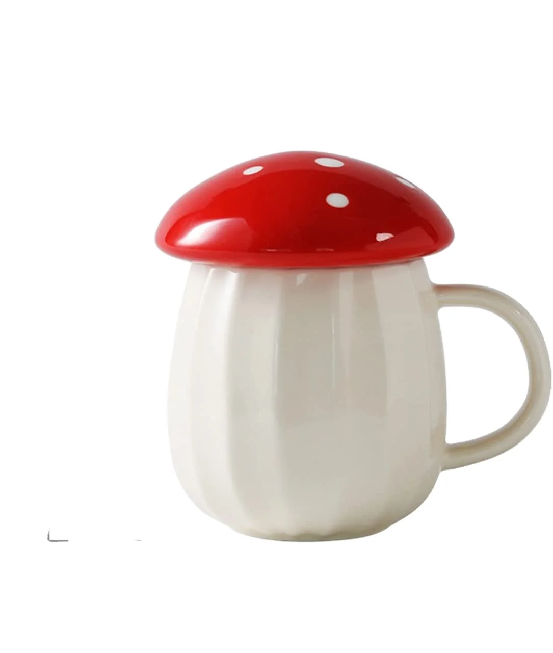 

Кружка в виде грибов, милые кофейные кружки, чайная чашка, керамическая термостойкая с ручкой, чашка для питьевой воды, подарок с крышкой