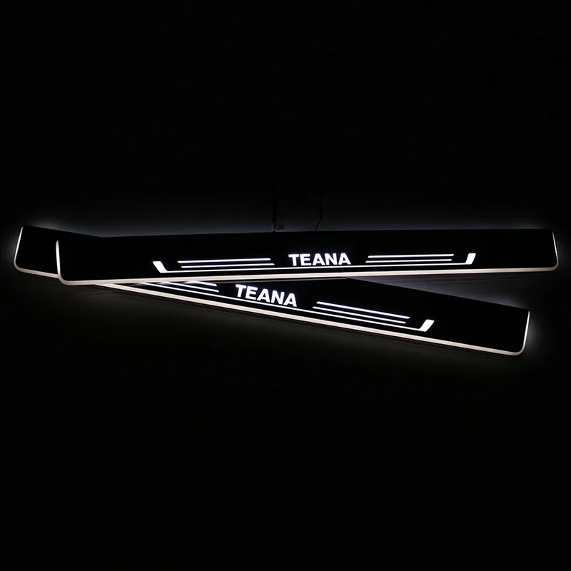 

LED Car Scuff Plate Trim Pedal Door Sill Pathway Moving Welcome Light For Nissan Teana 2013 2014 2015 2016 Accessories