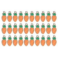 30 pcs easter alloy charms lovely carrot pendant charms diy earring accessories