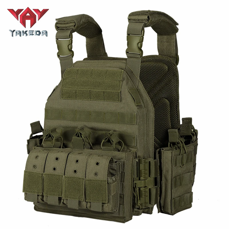 YAKEDA 1000D Plate Carrier Tactical Vest Outdoor Hunting Protective Adjustable Vest Airsoft Carrier Combat Equipment