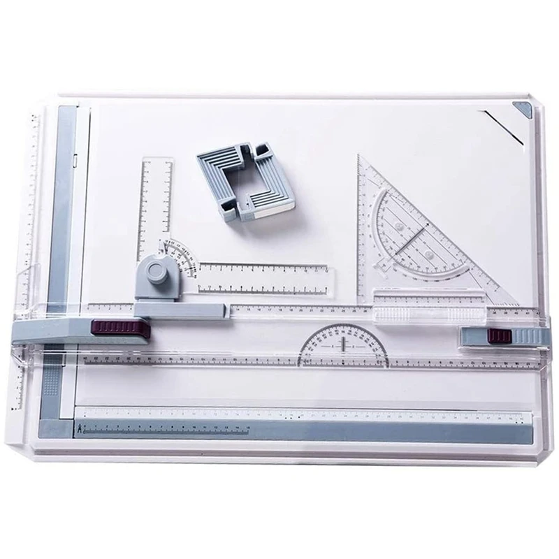 

A3 Multi-Function Drawing Board Tools Drawing Board Adjustable Parallel With Clear Rule Graphics Angle Measurement