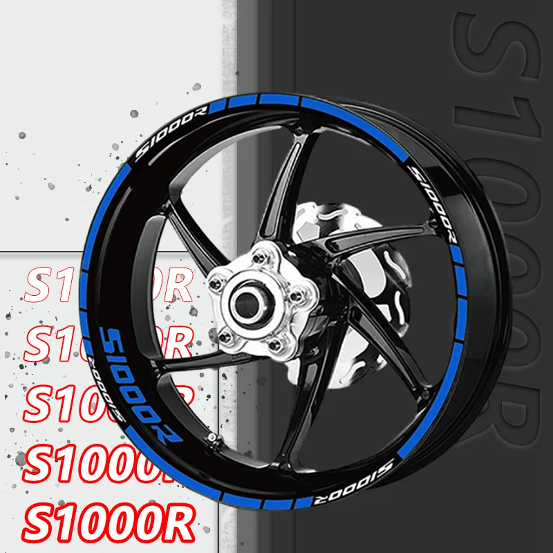 Фото Новинка 2023 года для S1000R S1000RR s1000r s1000rr, наклейка на колесо мотоцикла, полосатый тир, наклейки на ступицу, светоотражающий обод, светоотражающие наклейки №2