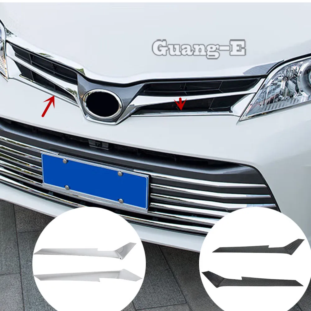 

Наклейка для бровей, защита корпуса, световая рамка, отделка гоночной решетки, решетка для гриля, молдинг, 2 шт. для Toyota Sienna 2018 2019 2020