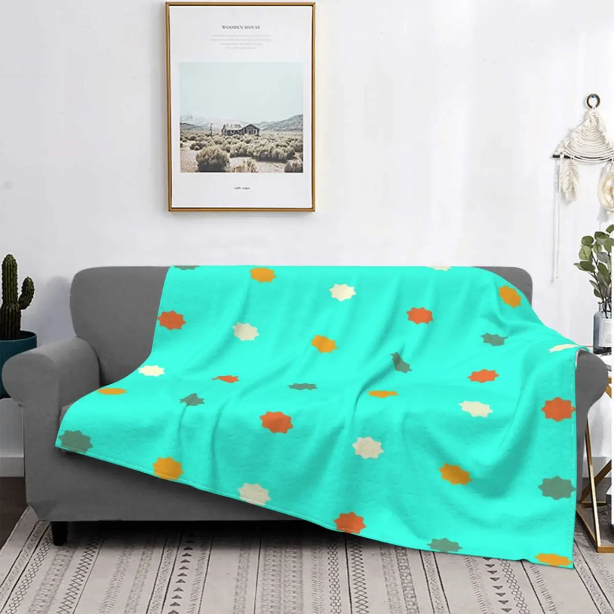 

Star6007-Manta a cuadros para cama, cobertor de muselina para invierno