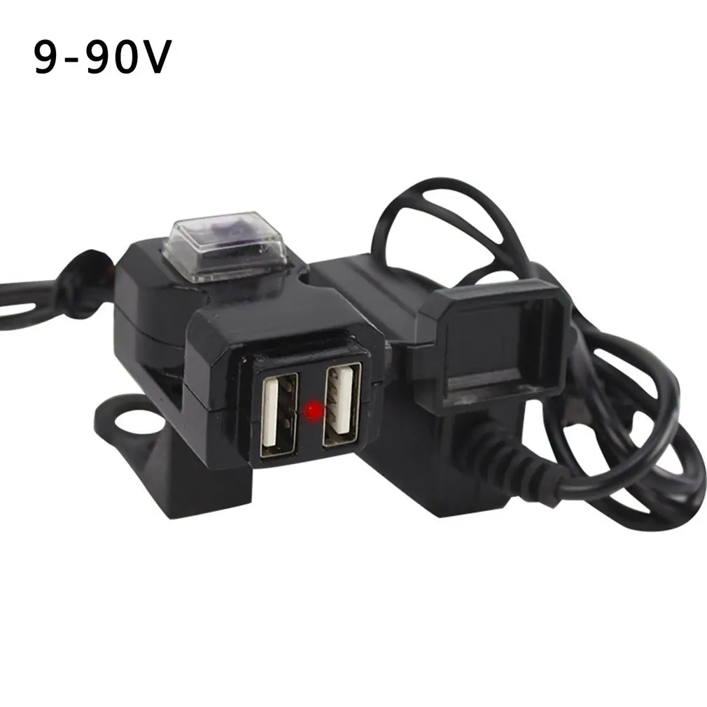 

Dual USB Mobile Phone Lightweight Charger Car Rearview Mirror Waterproof Belt Switch Durable Charger