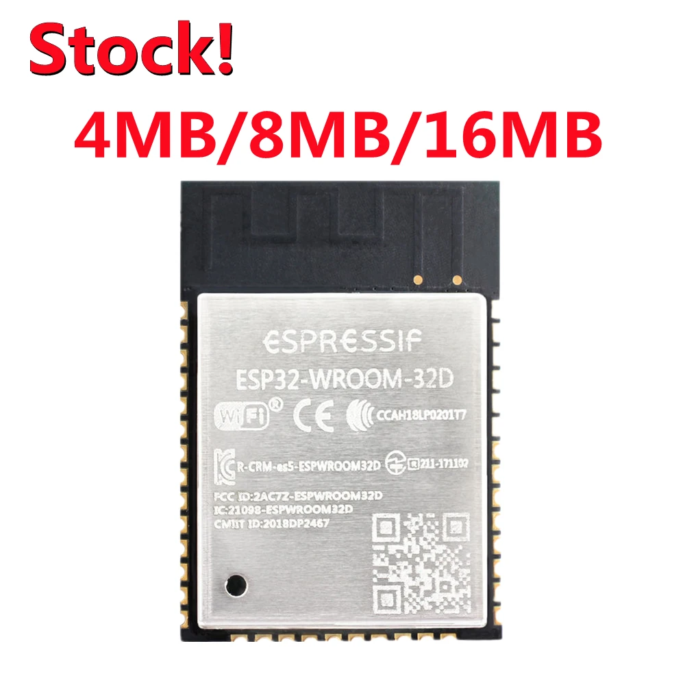 ESP32-WROOM-32D 4MB 8MB 16MB Flash Memory ESP32-WROOM-32D-N4 Wi-Fi+BT+BLE ESP32 Module Espressif Original better RF performance