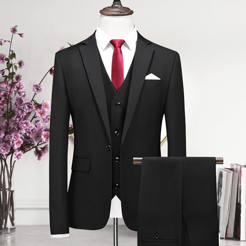 

2022 New Arrival Morning suit Wedding Suits For Men Best man's Three Peices Suits (Jacket+Pants+vest) Custom made Black Suits