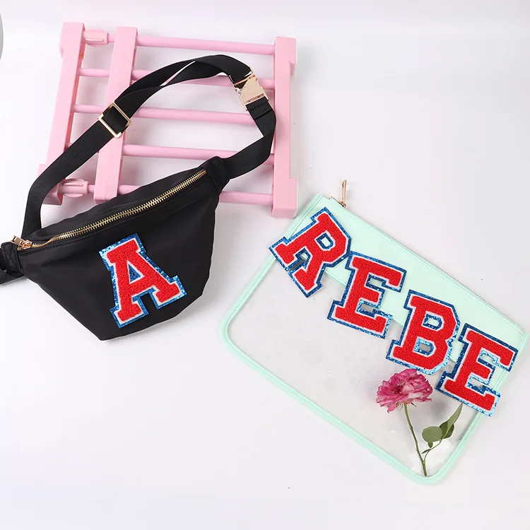 

Letters Alphabet Sequins Towel Embroidered Patches For DIY Clothing Bags Jacket Iron On Accessories Applique