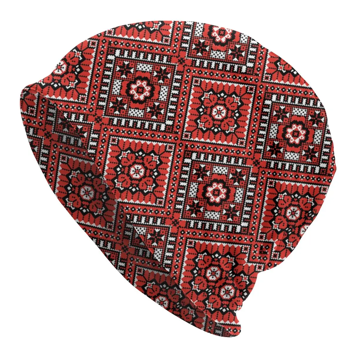 

Winter Warm Ukraine Ukrainian Embroidery Ornament Bonnet Femme Slouchy Beanie Hat Fashion Boho Ski Skullies Beanies Caps for Men