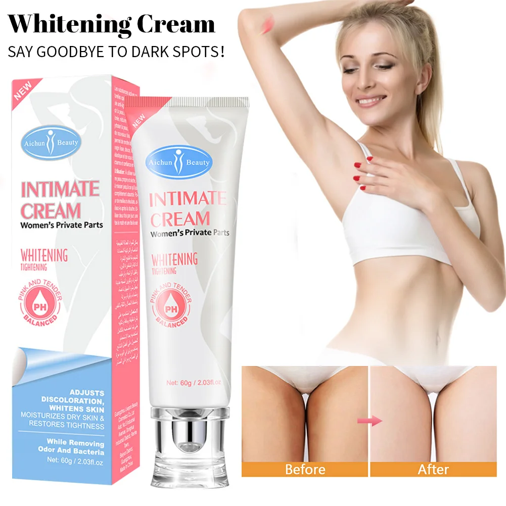

60g Natural Body Whitening Cream Remove Melanin Intimate Areas Lightener Armpit Elbow Knee Bleaching Whitening Cream Body Care