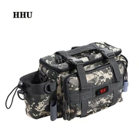 hhu luya fishing gear bagoutdoor multi function fishing lure bag waterproof waist bag fishing gear bag camouflage fishing bag
