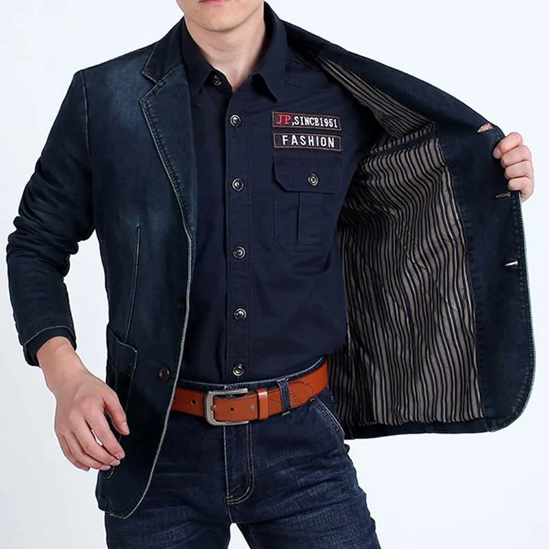 Clothes Suit Male Menswear Men's Clothing Techwear Discovery Vest Jackets Denim Mountaineering Tactical Stylish Coat Varsity Man