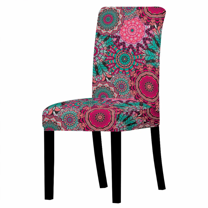 

Boho Mandala Print Removable Chair Cover High Back Anti-dirty Chair Protector Home Gaming Chair Bean Bag Chairs Office Chair
