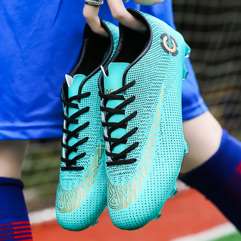 R.xjian Football Shoes For Men 33-50 Indoor Large Size Sneakers  Long Spikes Men Shoes Soccer Cleats Original Breathable Hole