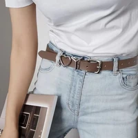 new hip hop simple women tide cool belt triangle round love pendant buckle belt all match casual jeans dress ins style belt