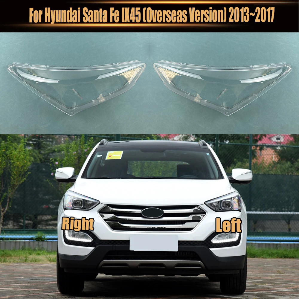Для Hyundai Santa Fe IX45 (зарубежная версия) 2013 ~ 2017 крышка налобного фонаря прозрачный