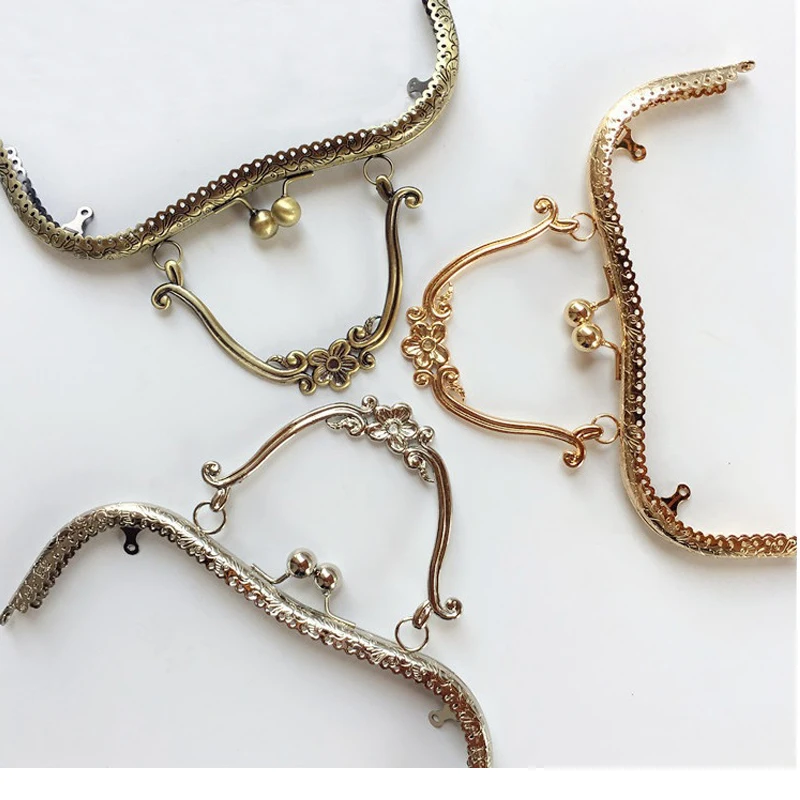 10pcs 20cm 3 colors retro purse handbag Metal Frame,Kiss Metal Frame Clasp Frame