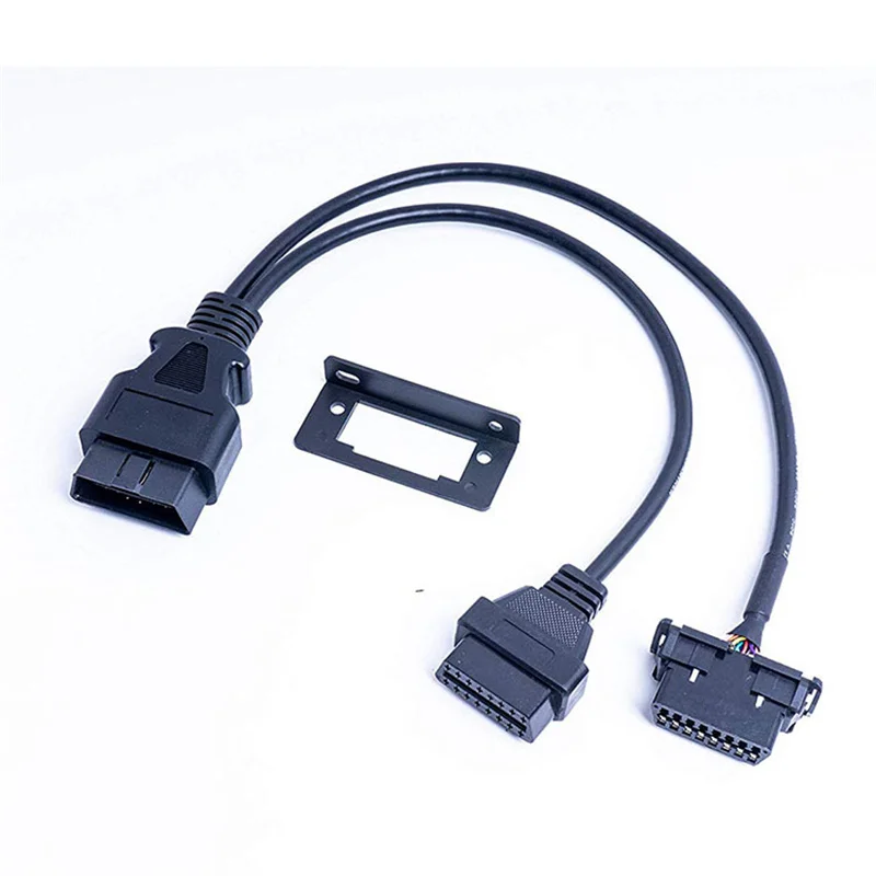 

OBD extension cable can be connected to the original vehicle interface with a 16 pin OBD2 one to two connection cable