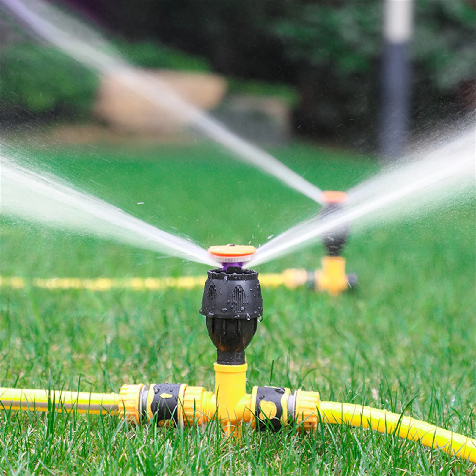 

Automatic Sprinkler 360 Rotary Adjustable Rocker Impact Sprinkler Garden Agricult Watering Nozzle Lawn Irrigation Watering Tool