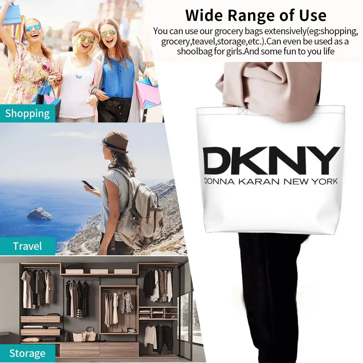 Вместительная сумка для покупок DKNYs трендовая Сумка-тоут женщин