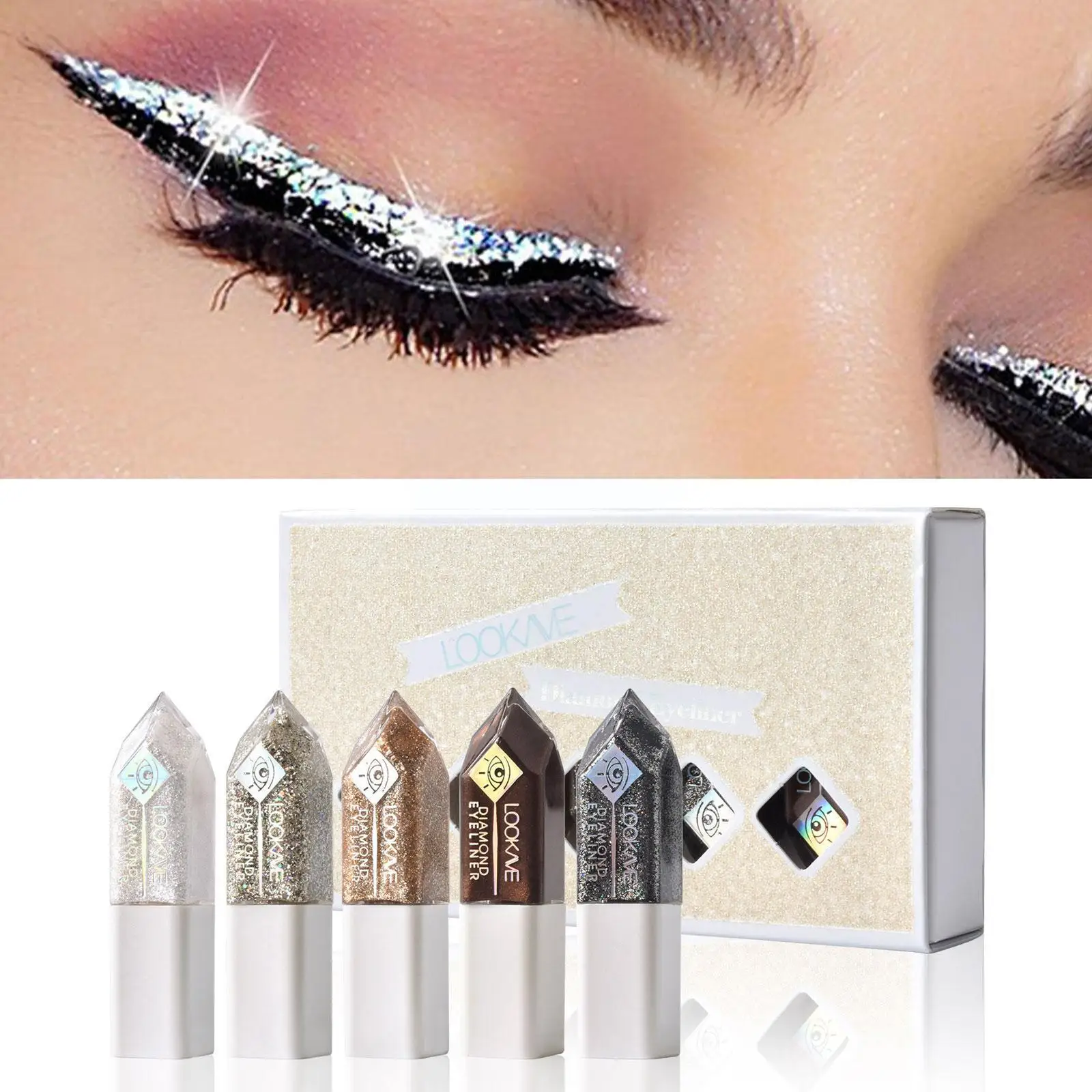 

1PCS Glitter Eyeliner Liquid Shimmer Long Lasting Sparkly Eye Liner MakeUp Eye Shadow Shiny Eye Liners Cosmetics For Women D8J1