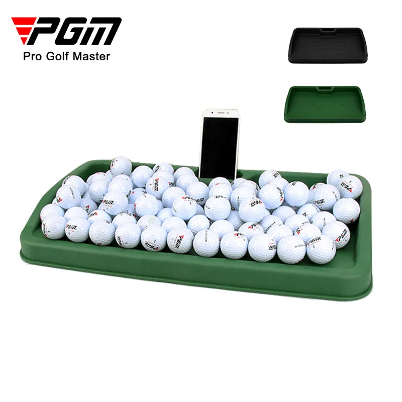 

PGM Golf Ball Service Box Pitching Storage Container with Cellphone Video Holder Golf Training Aids 100 Balls Soft Rubber QK005