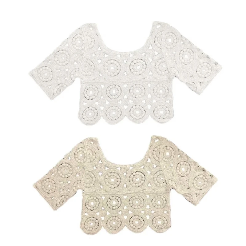 

Кроп-топ MXMA женский с вырезами, Прозрачная Футболка с круглым вырезом, защита от солнца