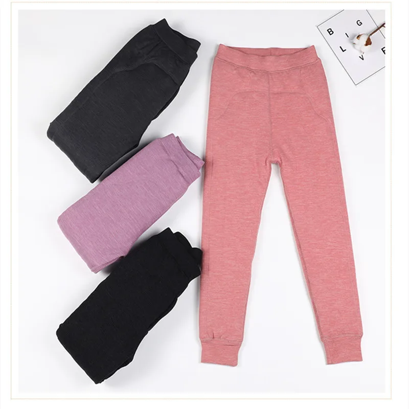 

Teenages Winter Warm Trousers Child Silk Thicken Students Inner Cotton Padded Pants 3-16Y Boys Girls -20 Adult Women Clothing