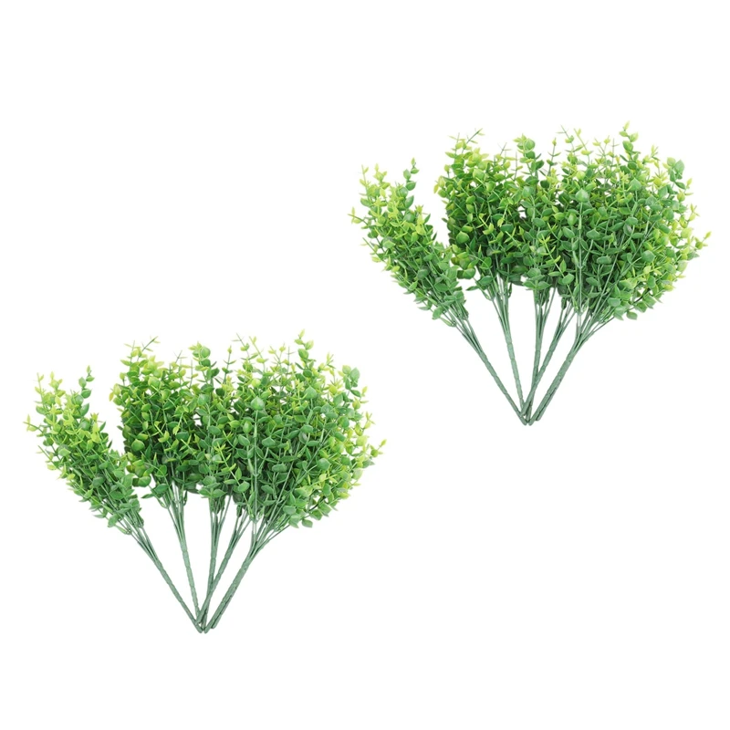 

Artificial Plants Faux Boxwood Shrubs 12 Pack, Lifelike Fake Greenery Foliage with 42 Stems