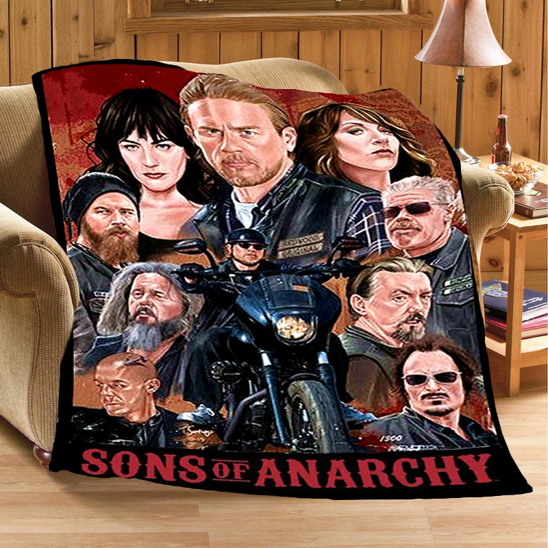 

TV Blanket SONS OF ANARCHY Jax Teller Charlie Hunnam Blanket Bedspread Sofa Soft Blanket Adult/children Blanket Travel Camping