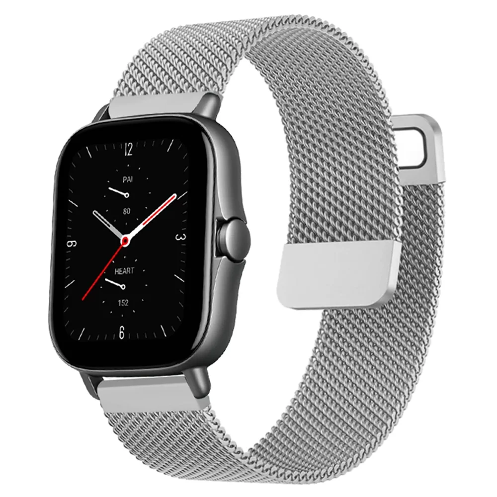 

20mm/22mm Watch band For Amazfit GTS 3/2/2e/GTS2 Mini/GTR3/3 Pro GTR 3 42mm/47mm/2/2e Magnetic Metal Bracelet Amazfit bip strap