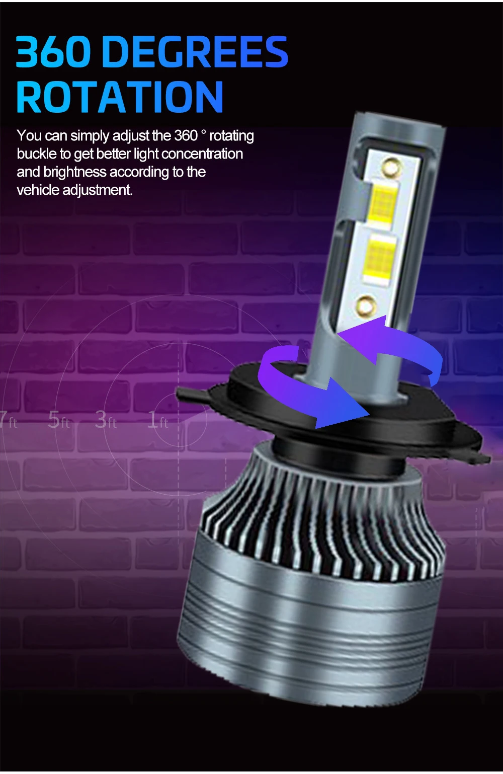 2 шт. для TOYOTA VIOS NCP93-2008-2017 6000k H4 сверхъяркая фара ближнего/дальнего света лампочка