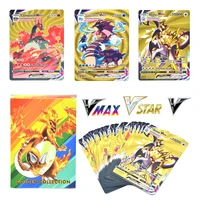 newest pokemon 55pcs english spanish card 10000hp arceus charizard pikachu mewtwo vstar vmax gx series collection cards toys