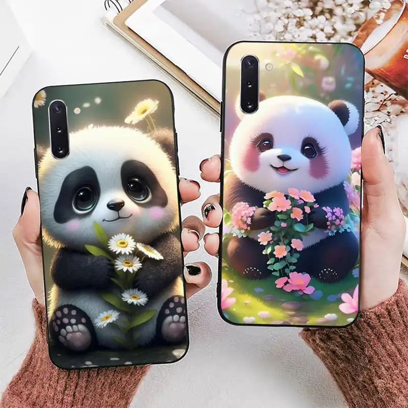 

Cute Panda Phone Case for Samsung Note 5 7 8 9 10 20 pro plus lite ultra A21 12 72