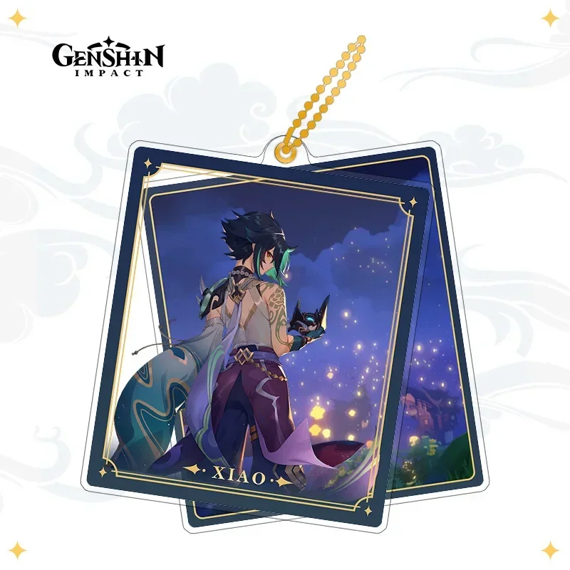 Genshin Impact тематический аниме серии бипластин прозрачная карта Zhongli Hutao Yae Miko