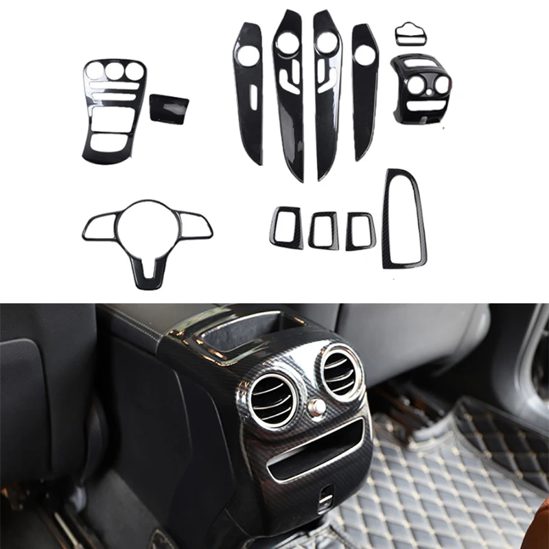 

Подходит для Benz 2020-2021 C-Class/GLC, зернистость из углеродного волокна для интерьера, зернистость под дерево, искусственное персиковое дерево, мод...