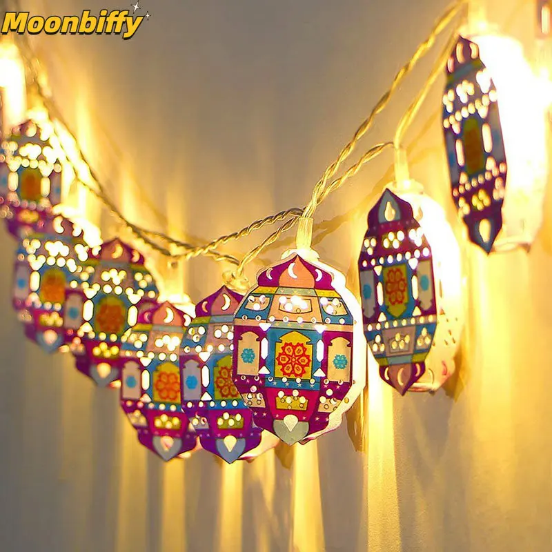 

Eid Mubarak EID Colour Star Moon LED Lights Ramadan Decoration for Home Islam Muslim Party Ornaments Ramadan Kareem Eid Al Adha