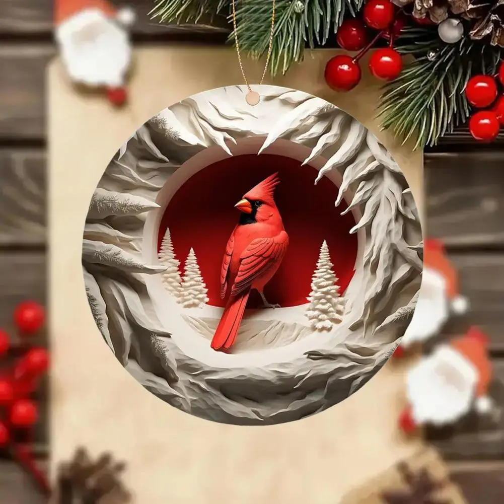 Украшение рождественской елки подвесное украшение в виде красной птицы/оленей